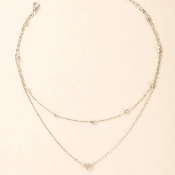 💞 Awesome BoHo heart double layered chain in gold or silver 💕 - Picture 14 of 16